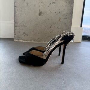 Jimmy Choo Suede Crystal Heels
